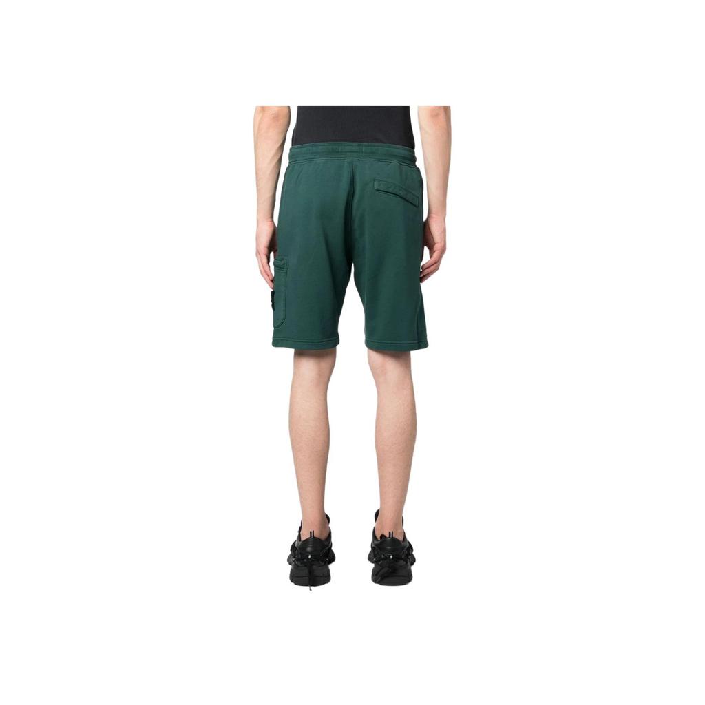 STONE ISLAND Solid Color Logo Fit Five-Point Casual Shorts Men Shorts Green 791562520-V0057