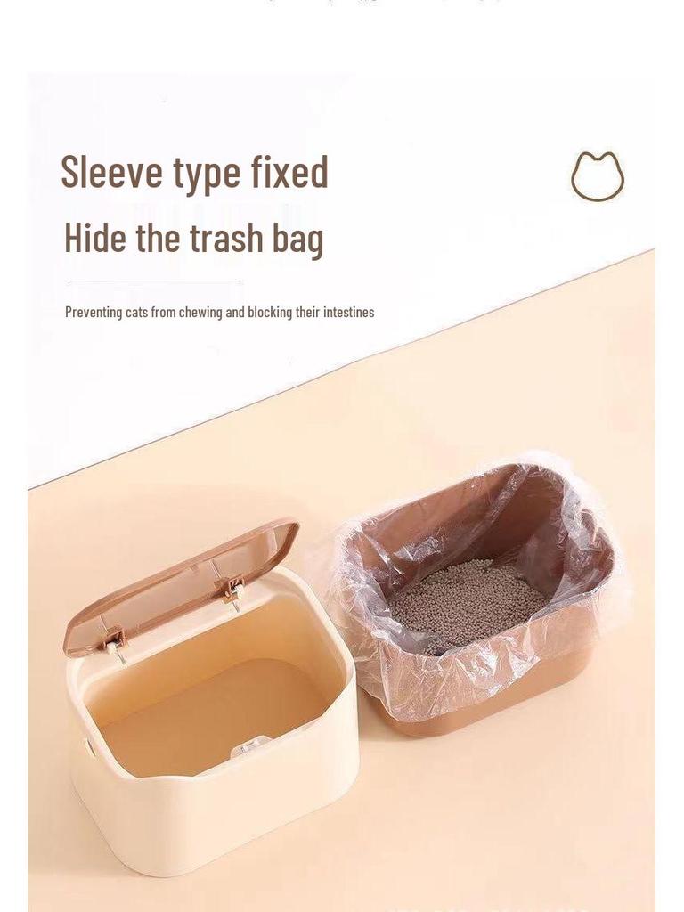 Enclosed Cat Litter Box Set: Pooper Scooper & Waste Pan for Easy Cleaning