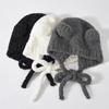 Autumn And Winter Cute Bear Plush Hat Women'S Able Warm Woolen Hat Large Head Circumference Ear Protection Hat