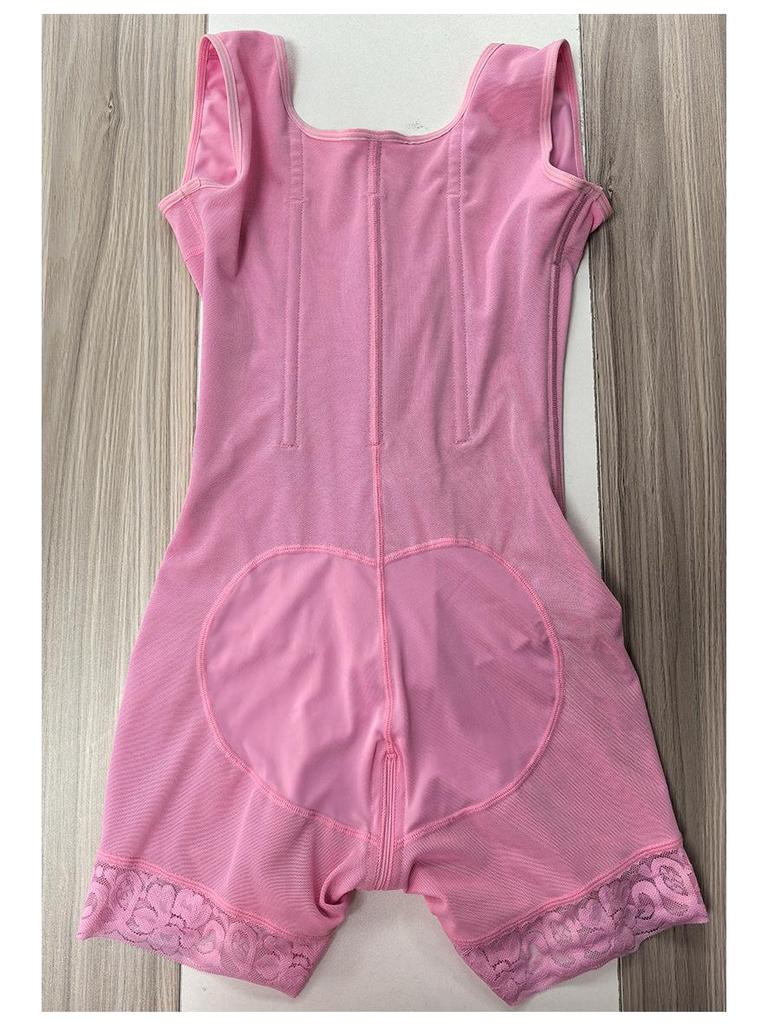 Übergröße Taillenformer Shaping Bodysuit mit dünnen Trägern und Reißverschluss zur Taillen- und Bauchkontrolle