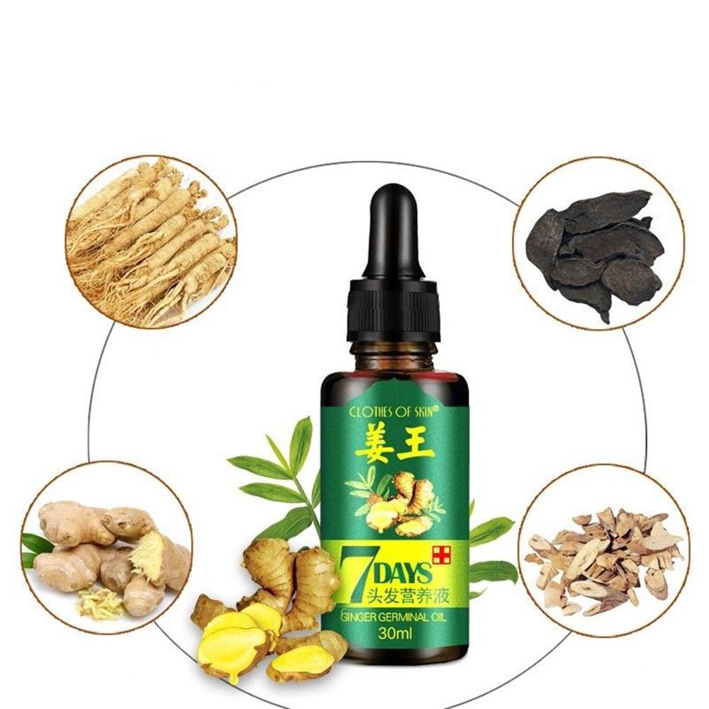 7denní zázvorové zárodečné sérum Essence Oil Loss Ošetření pro obnovu růstu vlasů 30 ml Rychlé vlasy Přírodní péče o vlasy proti vypadávání vlasů