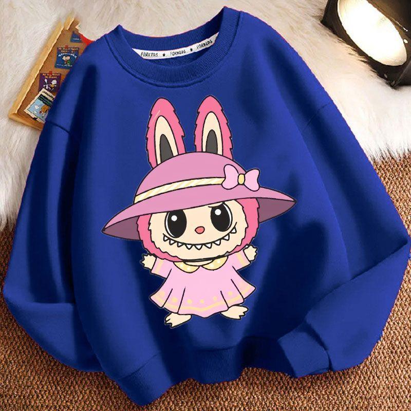 Children's Round-neck Hoodie, Long-sleeved, Fashionable and Loose Coat for Boys and Girls In Spring and Autumn