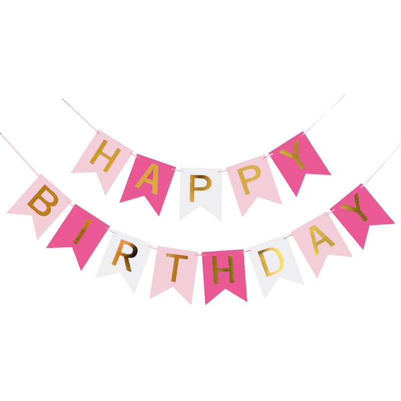 13pcs Happy Birthday Letter Banner Bunting Banner Party Decoration Birthday Decoration