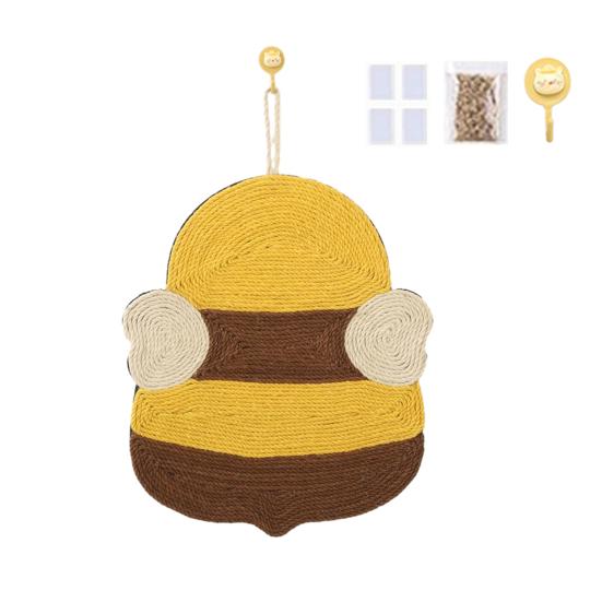 Sisal Cat Scratcher Mat Cartoon Design Cat Scratching Pad with Sticker Tape for Floor Wall To Protect Couch Carpet Furniture