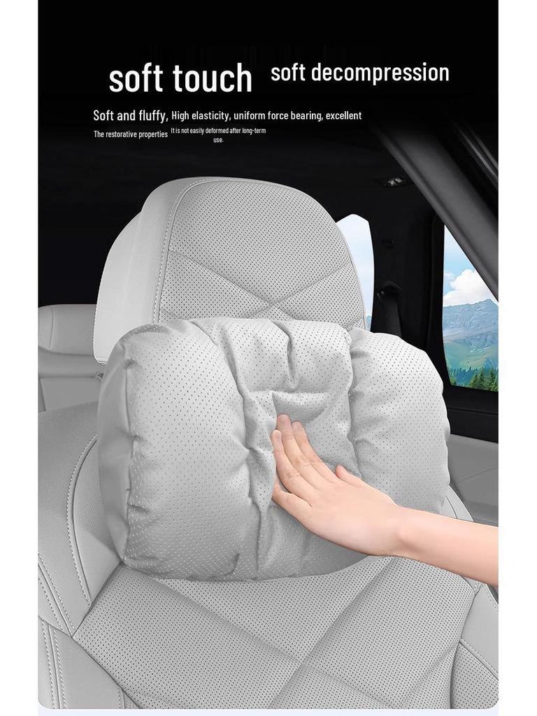 Xiaopeng Car Headrest Neck Pillow: Nappa Leather Support for X9P7+/G7/G6/G9/MONAM03.