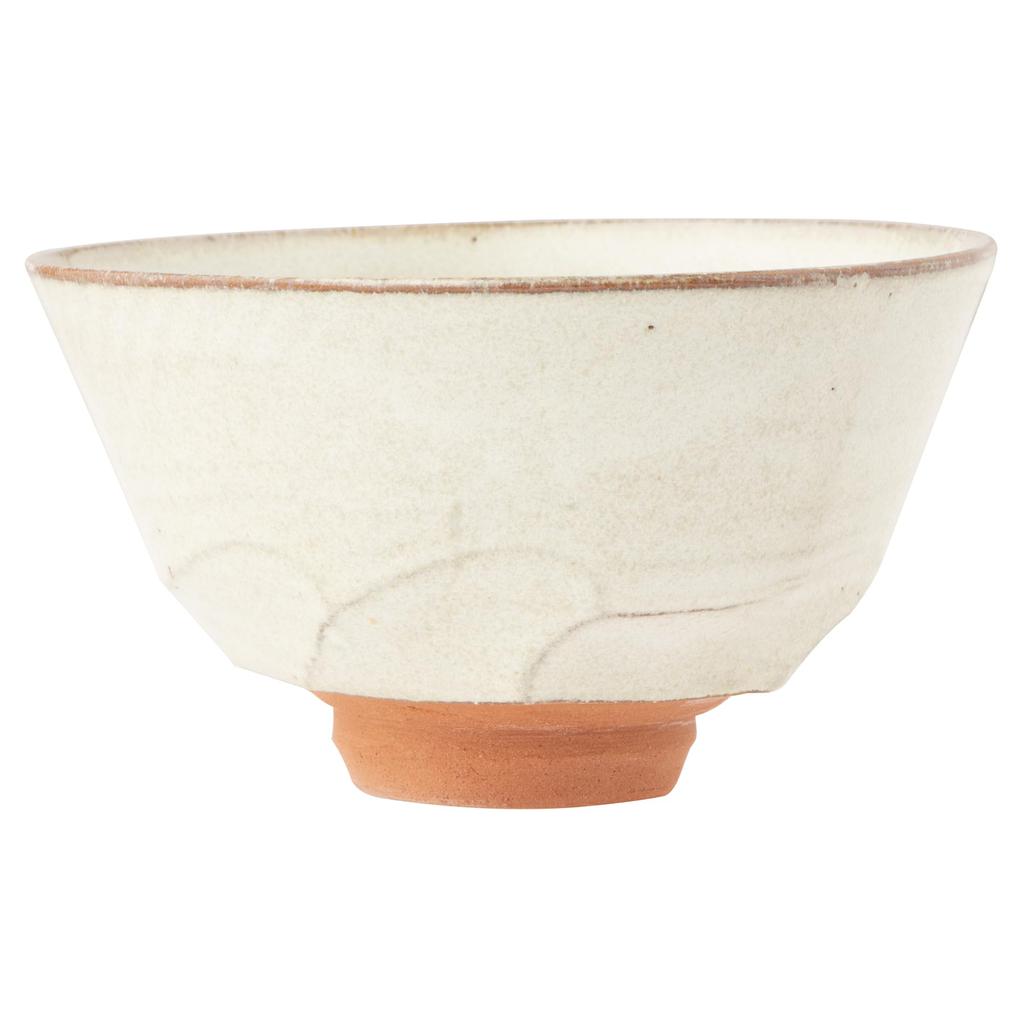 Marui Seito Shigaraki Ware Hechimon Rice Bowl, Diameter 13cm, White Glaze, White, MR-3-4551