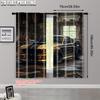 2pcs   Light Filtering Curtains  Print Complex Ancient Super Car Garage Machine Washable (without Rod) Decorations Outdoor