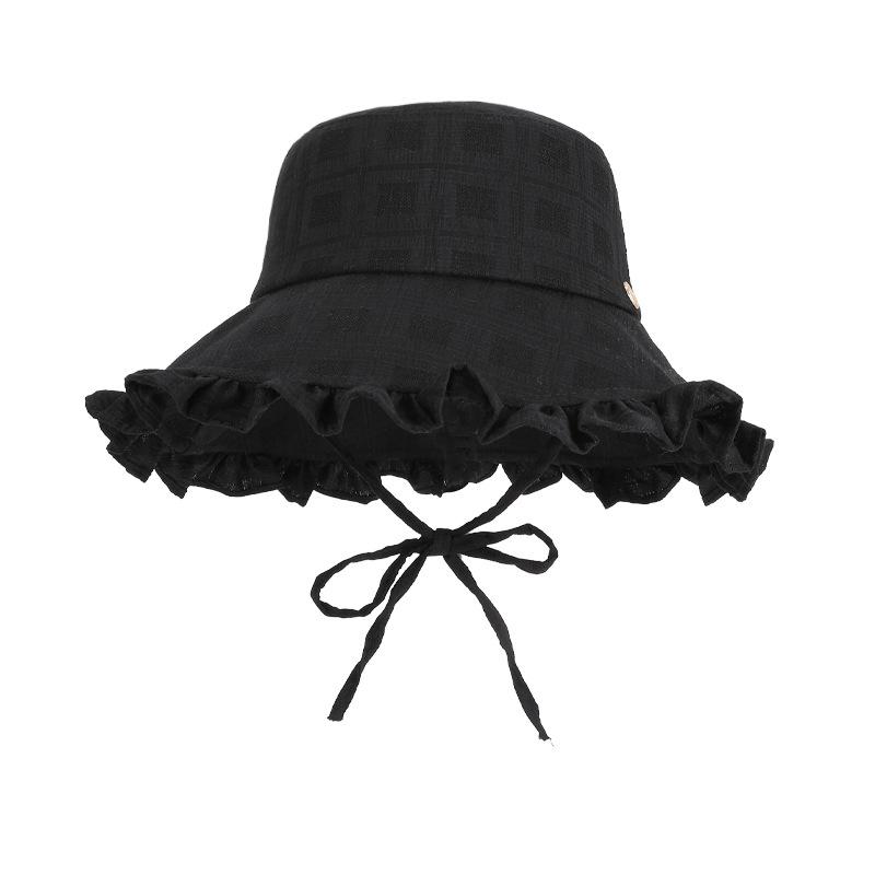 Spring Summer Outdoor Sun Hat Women's Lace Big Brim Fisherman Hat