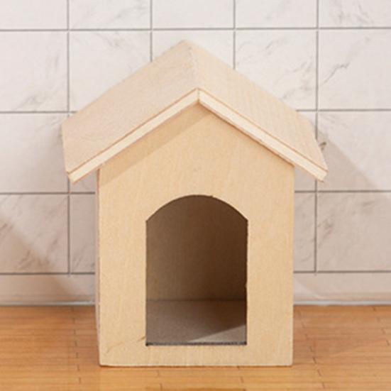 1:12 Miniature Dog House Realistic Excellent Workmanship Wood Fairy Micro Landscape Dog House for Children