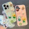 Korean 3D Frog Flower Wrist Chain Phone Case For Xiaomi Redmi Note 12 13 14 Pro 12S 11S 10S 11 10 15 15C 14C 13C 12C 9 9A A5 A3