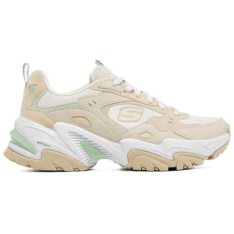 Skechers Stamina V2 Mesh Synthetic Leather Casual Retro Low-Top Dad Shoes Women Sneaker Natural 149909-NMLT