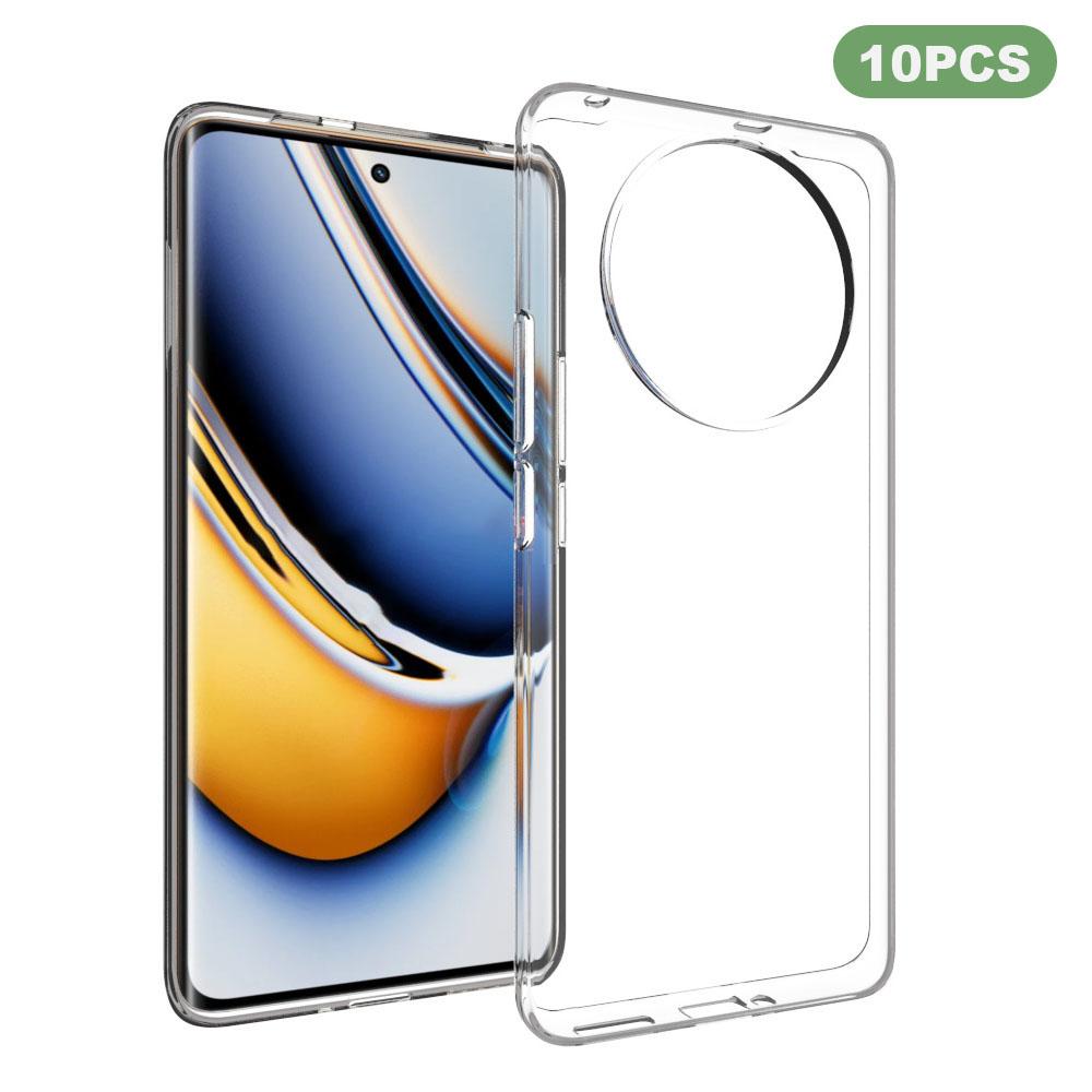 

10Pcs/Pack For Realme 11 Pro 5G Mobile Phone Case Soft Clear TPU Cover Inner Watermark-Free Shell A