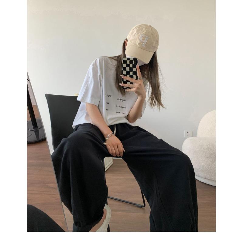 

Ранние осенние новые японские рабочие брюки для женщин с высокой талией, утягивающие, свободные повседневные прямые широкие брюки, брюки-редиски XXXXL