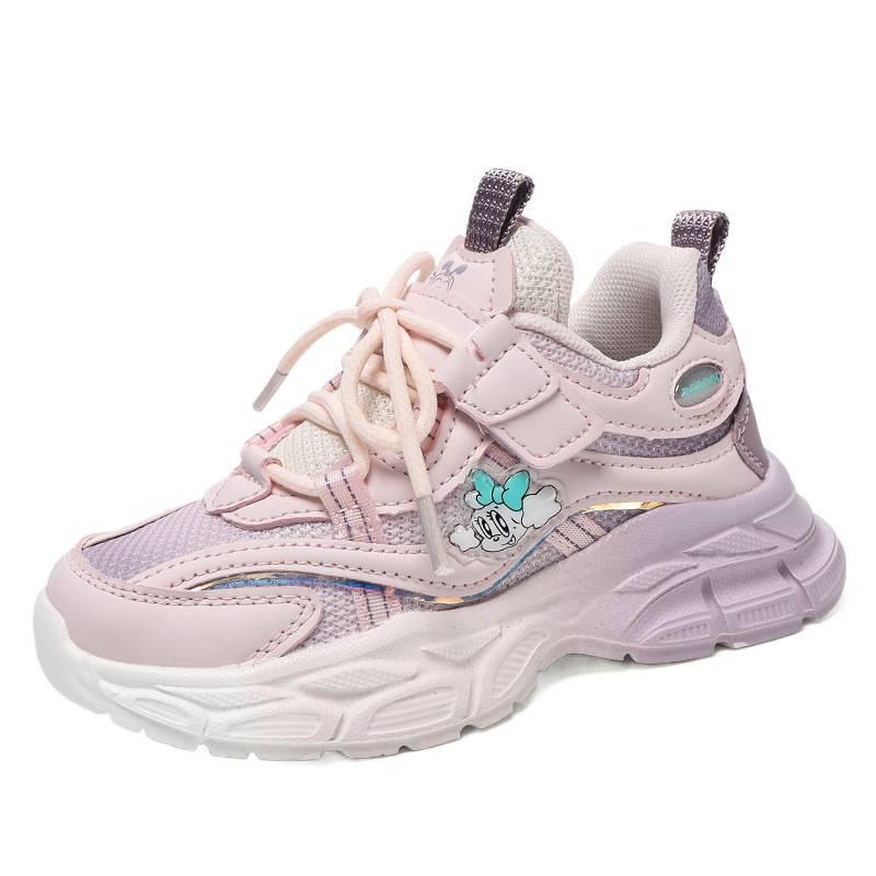 Babu Bean Breathable Mesh Classmate 2025 Spring New Non-slip Soft-soled Girls Sports Shoes Girls Running Shoes