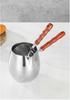 304 Stainless Steel Mini Pot with Long Handle for Oil Splatter, Hot Oil, Baby Food, and Milk, Suitable for Induction Cookers.