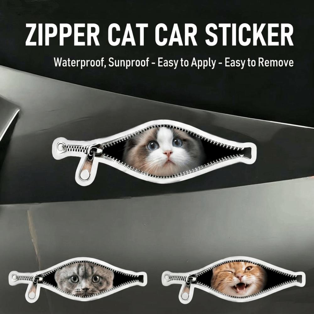 Scratch Covering Car Stickers Creative Car Decorative Sticker New Zipper Stickers  Car Window Glass