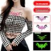 Luminous Sexy Succubus Waterproof Tattoo Sticker - Long-lasting Color for Lower Abdomen, Chest, and Back.