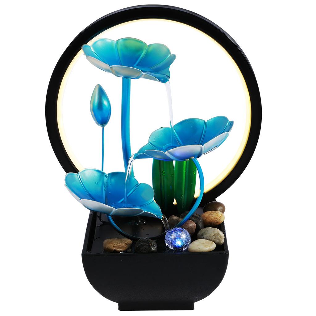 Tabletop Fountain Battery/USB Operated Water Fountain Feature Zen Meditation Fountain Decor Sound Relaxation Fountain Ornament