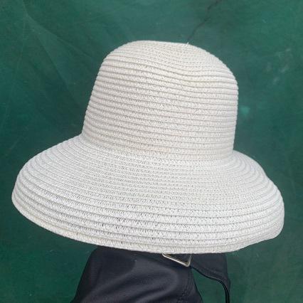 Straw Hat Women'S Summer Brim French Sunscreen Hepburn Wind Visor Beach Foldable Versatile Hat Women'S Bucket Hat