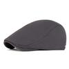 Men's Beret Forward Hat Solid Color Outdoor Visor Hat British Vintage Newsboy Hat Peaked Cap