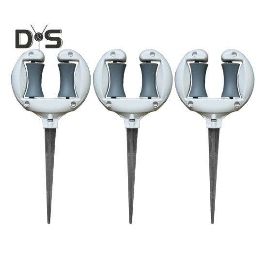 Schlauchführungsspieß, Gartenschlauchhalter mit Rollen, Bodeneinschub, Schlauchführung, hält den Schlauch von Blumenbeeten fern, schützt Pflanzen für präzises Gießen