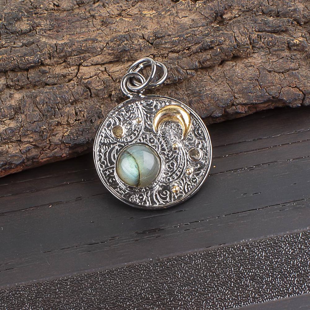 

Подвеска с лабрадоритом, Подвеска из драгоценного камня ручной работы, Подвеска из стерлингового серебра 925 пробы, Антикварное украшение, Для подарка на помолвку 1.30 Inches синий