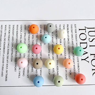 Round Bead Frosted DIY Matte Bead Acrylic Handmade Candy Color Straight Hole Bead