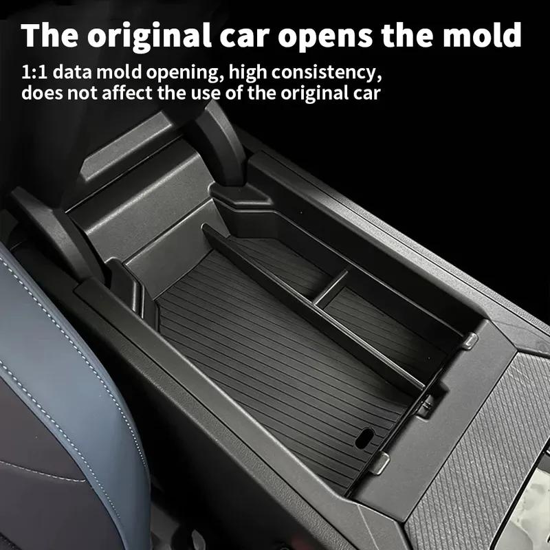 For 2025 2026 BMW X3 G45 Accessories Flannel ABS Storage Box Behind the Screen Car Armrest Box Storage Box