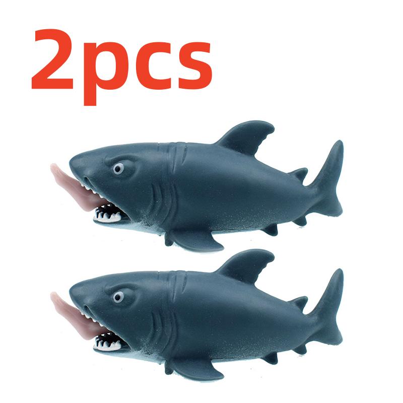 Антистресс Игрушка-сжималка Креативная игрушка Акула с кусающей ногой Пластиковая Смешная Игрушка-прикол Подарок для детей Бесплатная доставка Мальчик Девочка Игрушки-кляпы