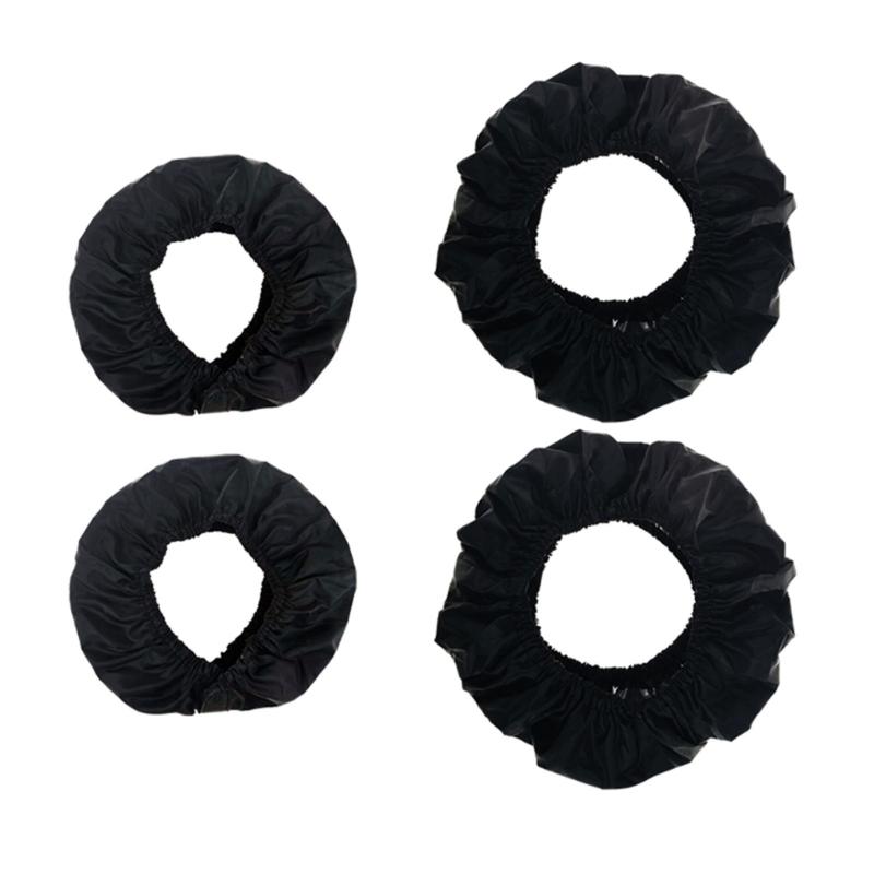Pack of 2pcs Wheel Cover for Baby Strollers, Dustproof Case Easy To Install Pushchair Accessories Black Protectors