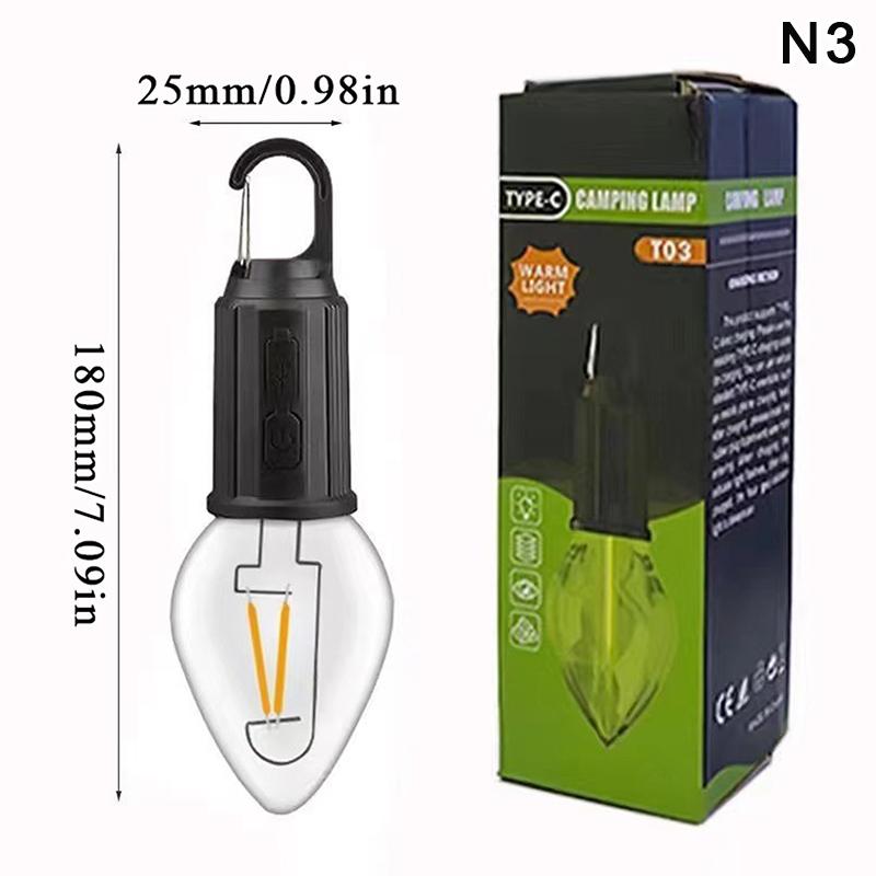 Outdoor Usb Rechargeable Led Lamp Bulbs High Brightness Emergency Light Hook Up Camping Fishing Portable Lantern Night Lights