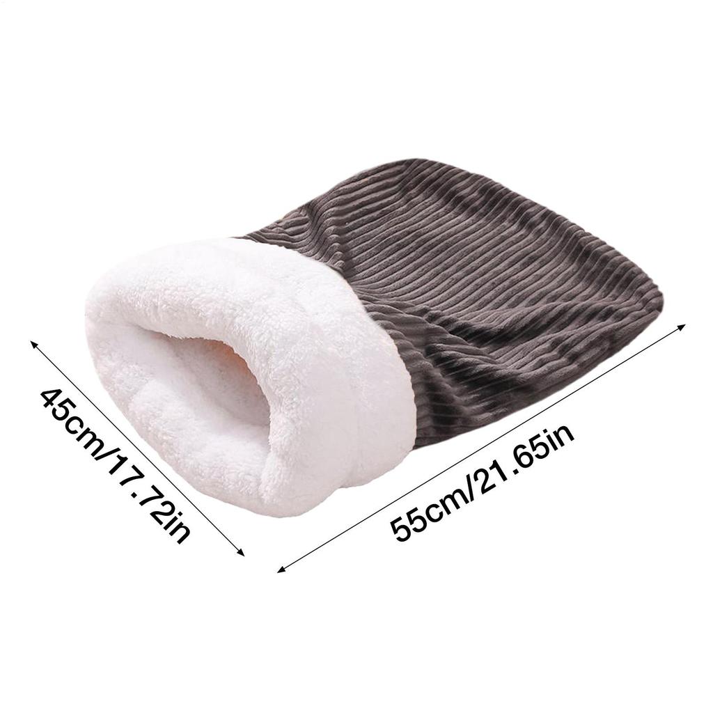 Cat Winter Sleeping Bag Soft Warm Puppy Cave Soft Cat Nest Bed For Pet Parents Cold Weather Winter Indoor Living Room Bedroom