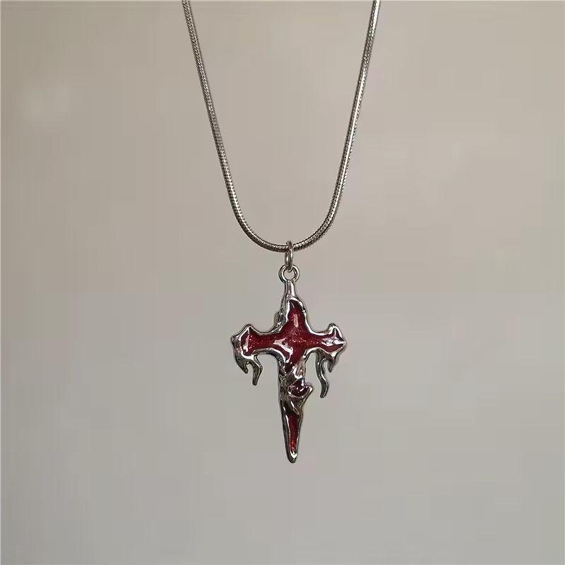 European and American cross-border y2k babes butterfly leather collar punk rock choker collarbone chain necklace foreign trade jewelry