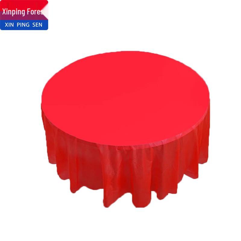 Disposable Round Red Tablecloths