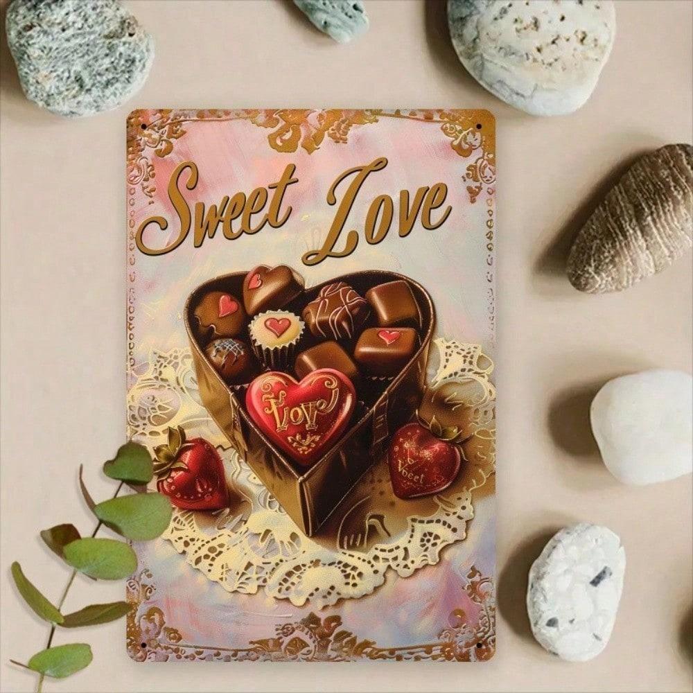 

Xshanlu Vintage Tin Metal Wall Sign x Inch Retro Valentines Day Home Decor Rustic Wall Art for Bedroom Bar Cafe 20x30cm（7.8x11.8inch）