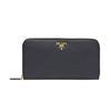 Skórzany portfel damski Saffiano Długi portfel Czarny 1ML506-QWA-F0002