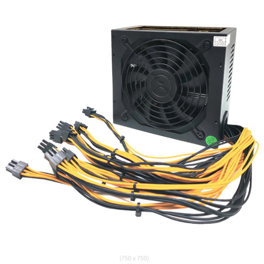 2000W ATX Mining Power Supply 6Graphics Cards 6Pin For PC Mining Rig