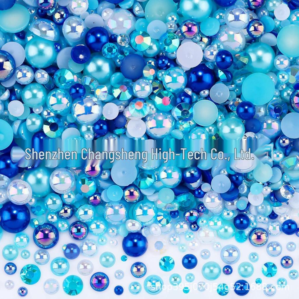 Multi-color Half Pearl Nail & Craft Embellishments for Nails, Phone Cases, Earrings & Hair Clips