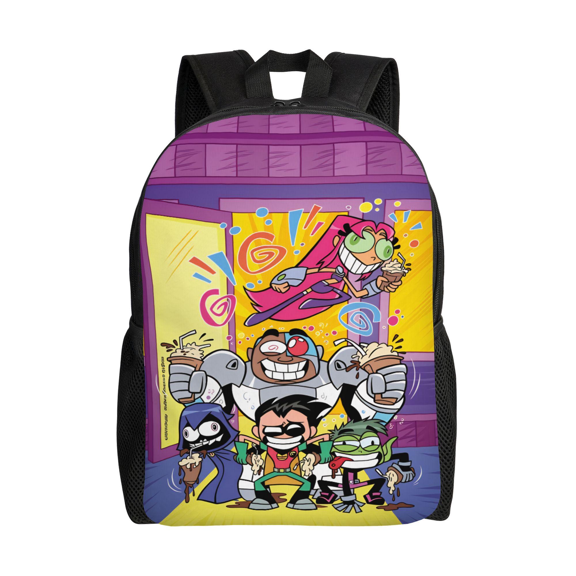Sac à dos Teen Titans Go Sacs à dos Modernes Femmes Hommes Voyage Sacs Durables pour Apprentis Sac à dos de Marque Fabriqué avec Souci du Détail (as the picture,as picture)