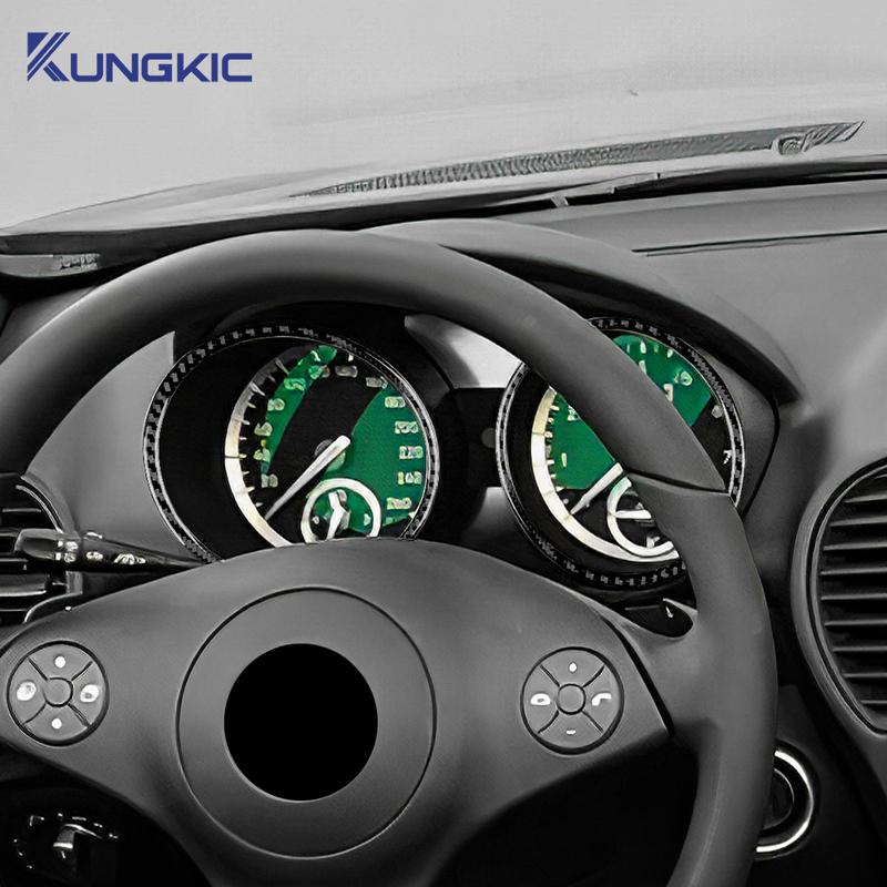 Real Soft Carbon Fiber Trim For Mercedes Benz SLK R171 2004 2005 2006 2007 2008 2009 2010 Speedometer Frame Sticker Accessories