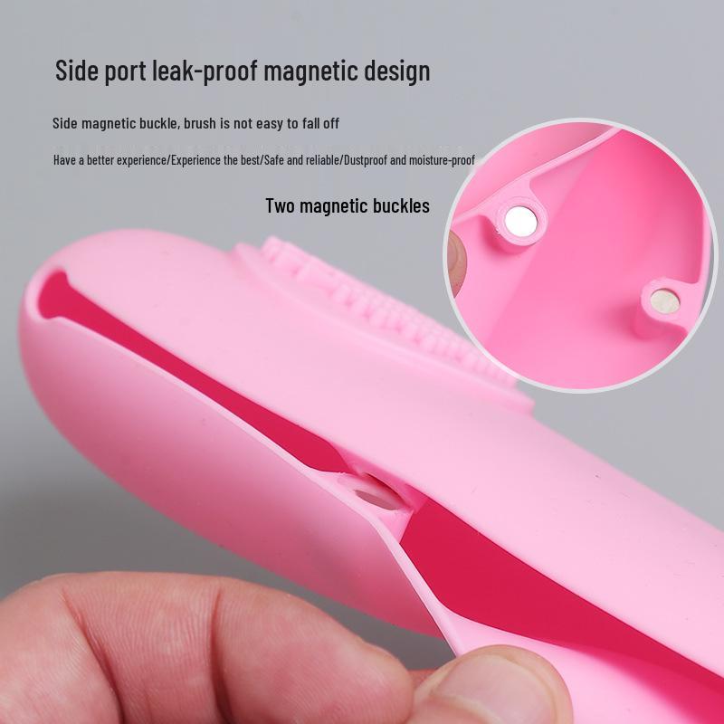 Portable Silicone Makeup Brush Storage Bag - Dustproof Travel Beauty Organizer