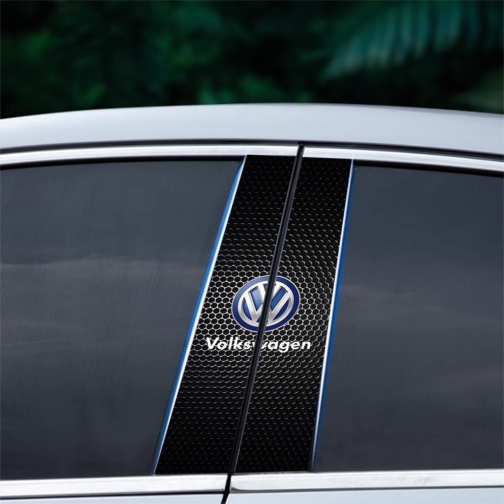 2pc Car B-Pillar Center Column Cover PET Decals Accessorie For VW GTI Polo Golf Passat Scirocco Tiguan Jetta T-ROC Touareg Taigo zq9