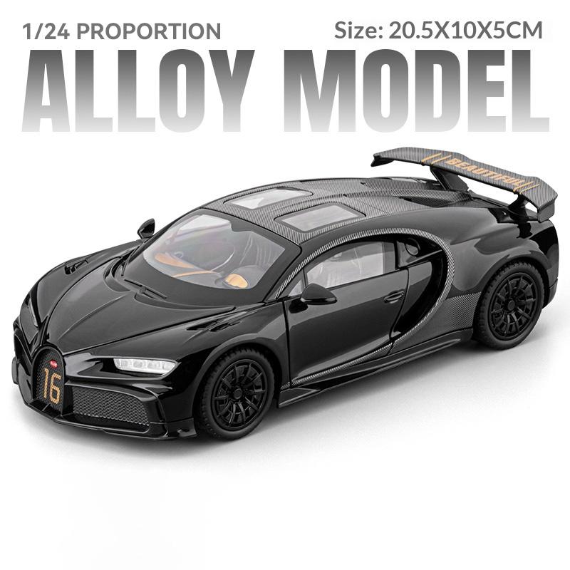 1/24 scale Bugatti Chiron alloy die-cast car model simulation children's toy sports car collection ornaments boy gift