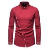 Heren S Slim Fit Long Sleeve Shirt Europese Maat Casual
