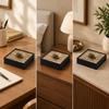 Square Wooden Storage Box Sturdy with Raised Edges for Entryway Table