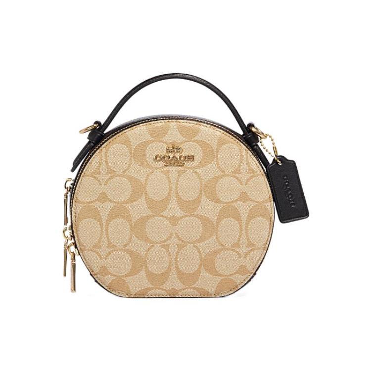 New COACH Canteen Artificial Leather Handbags Shoulder Bag Crossbody Bag Women's Monogram Khaki CC729-IMUOH