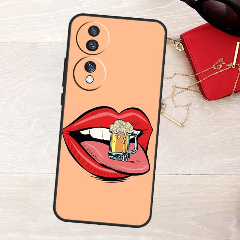 Time Drink Cold Beer Case For Honor 200 400 Pro 50 70 90 X9a X9b X9c X9d X8a X8b X8c Magic 7 Lite 5 6 8 Pro Cover