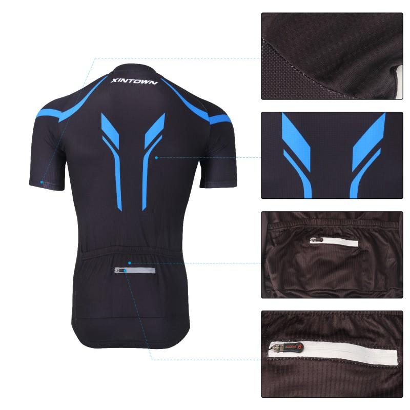 XINTOWN Mens Short Sleeve Cycling Jersey Set Breathable Clothing