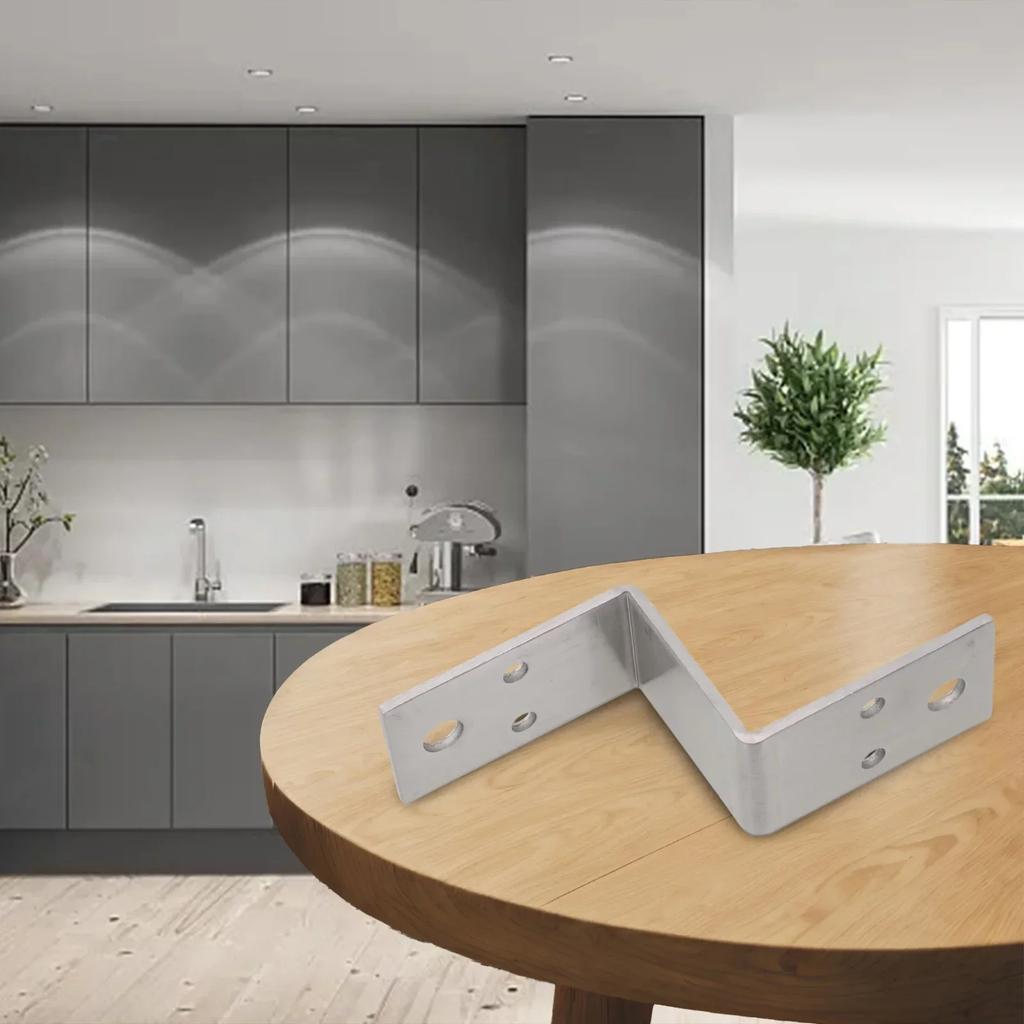 Corner Brackets Connector Z-Shaped Corner Fixed Fasteners Multifunctional Stainless Steel Fixed Brackets Connector Hardware