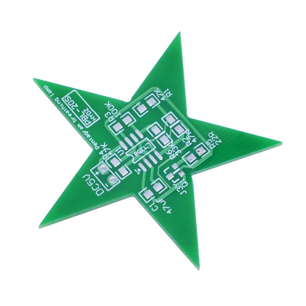 Studenten trainieren DIY Kit Fünfzackiger Stern Atemlicht Farbverlauf LED-Licht für Weihnachtslöttraining Rot Grün Blau